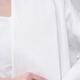 The Duality Linen Reversible Jacket - White Blue Pattern