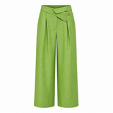 The Wrapline Linen Trouser - Green