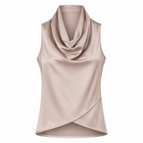 Cascade Silk Cowl Top - Vizon