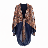 Lumiere Sequin Kaftan - Navy
