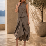 Juby Linen Skirt - Coffee