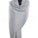 Reversible Mo-shmere Color Block Shawl - Gray | Ash