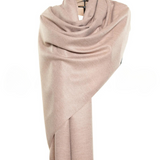 Reversible Mo-shmere Color Block Shawl - Sepia Latte