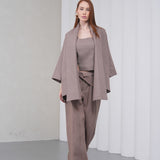 The Duality Linen Jacket - Coffee