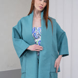 The Duality Linen Jacket - Teal