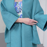 The Duality Linen Jacket - Teal