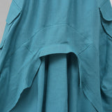 The Collar Linen Skirt - Teal