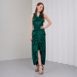 The Vanguard Skirt Silk - Emerald Green