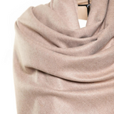 Reversible Mo-shmere Color Block Shawl - Sepia Latte