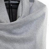Reversible Mo-shmere Color Block Shawl - Gray | Ash