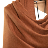 Reversible Mo-shmere Color Block Shawl - Earth Sepia