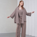 The Duality Linen Jacket - Coffee