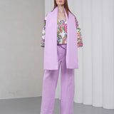 The Duality Linen Reversible Jacket - Lavender Paisley