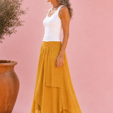 Crinckle FreeSize Skirt - Yellow