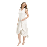 The Juby Linen - Balloon Skirt Dress - Cream