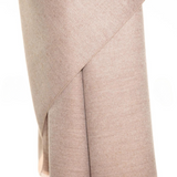 Reversible Mo-shmere Color Block Shawl - Sepia Latte