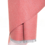 Reversible Mo-shmere Color Block Shawl - Salmon Gray