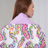 The Duality Linen Reversible Jacket - Lavender Paisley