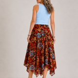 Bohemian Midi Skirt - Floral Pattern
