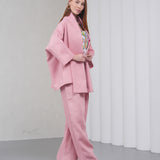 The Duality Linen Jacket - Pink White