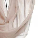 Light Cashmere & Moher Wool Subtle Lines Stole - Beige