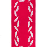 Angel Feathers Crystal Feathers Shawl Stole - Red Silver