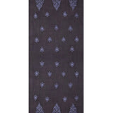 Embroidery Lace Edges Cashmere & Silk - Gray Navy