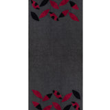 Three Dimensional Fluff Leafs Boil Wool Shawl - Charcoal