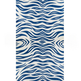 Zebra Design Baby Cashmere Shawl - Ivory Navy