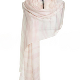 Zebra Design Baby Cashmere Shawl - Ivory Pink