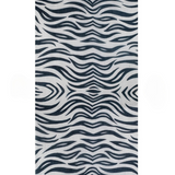 Zebra Design Baby Cashmere Shawl - Gray Black