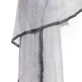 Bordered Sparge Baby Cashmere Shawl - Gray