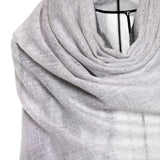 Bordered Sparge Baby Cashmere Shawl - Gray
