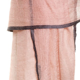 Bordered Sparge Baby Cashmere Shawl - Pink Charcoal