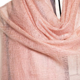Bordered Sparge Baby Cashmere Shawl - Pink Charcoal