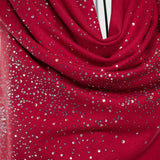 Sky Crystal Modal & Cashmere Shawls with Swarovski - Red
