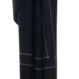 Stitched Line Mo-shmere Modern Shawl - Black