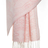 Knitted Mo-shmere Paisley Layers - Pink