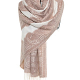 Knitted Mo-shmere Paisley Layers - Brown