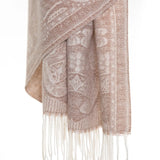 Knitted Mo-shmere Paisley Layers - Brown