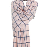 Square Embroiderd Mo-shmere Shawl - Pink Purple