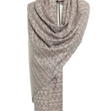 Interline Embroiderd Mo-shmere Shawl - Beige