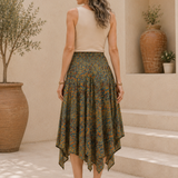 Bohemian Midi Skirt - Paisley Pattern