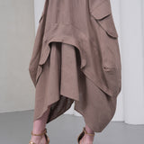 The Collar Linen Skirt - Vizon