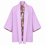 The Duality Linen Reversible Jacket - Lavender Paisley