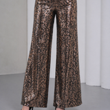 Ember Flare Sequin Pants - Black
