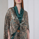 Lumiere Sequin Kaftan - Emerald