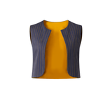 The Arabesque Vest Ensemble – Navy & Gold Mustard