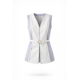 Armour Vest - Light Gray & White