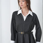 Aurelia Sculpt Dress by Lumina Eligma – luxury merino wool sculpted dress with architectural silhouette